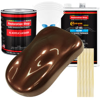 Whole Earth Brown Firemist - Acrylic Lacquer Auto Paint - Complete Gallon Paint Kit with Slow Dry Thinner - Pro Automotive Car Truck Refinish Coating