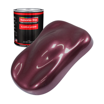 Milano Maroon Firemist - Acrylic Lacquer Auto Paint (Quart Paint Color Only) Professional Gloss Automotive Car Truck Guitar Furniture Refinish Coating