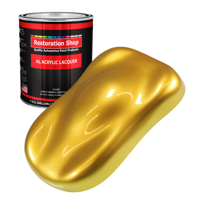 Saturn Gold Firemist - Acrylic Lacquer Auto Paint (Gallon Paint Color Only) Professional Gloss Automotive Car Truck Guitar Furniture Refinish Coating