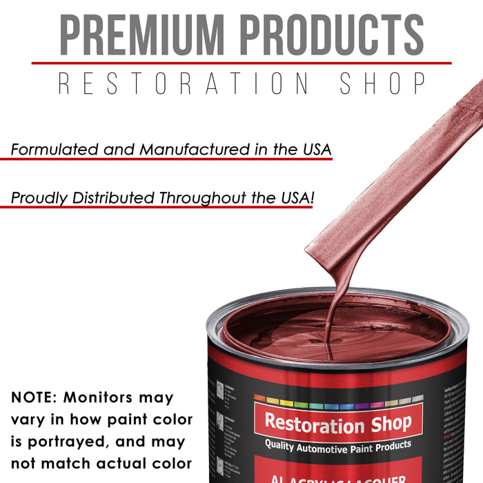 Firemist Red - Acrylic Lacquer Auto Paint - Complete Gallon Paint Kit with Medium Thinner - Professional Automotive Car Truck Guitar Refinish Coating