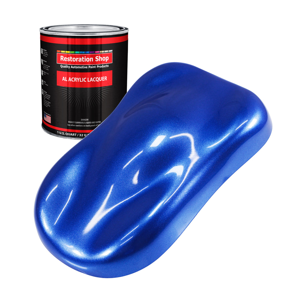 Cobalt Blue Firemist - Acrylic Lacquer Auto Paint - Quart Paint Color Only - Professional Gloss Automotive Car Truck Guitar Furniture Refinish Coating