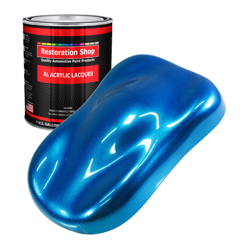 True Blue Firemist - Acrylic Lacquer Auto Paint - Gallon Paint Color Only - Professional Gloss Automotive Car Truck Guitar Furniture Refinish Coating
