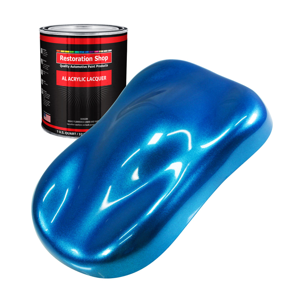 True Blue Firemist - Acrylic Lacquer Auto Paint - Quart Paint Color Only - Professional Gloss Automotive Car Truck Guitar Furniture - Refinish Coating