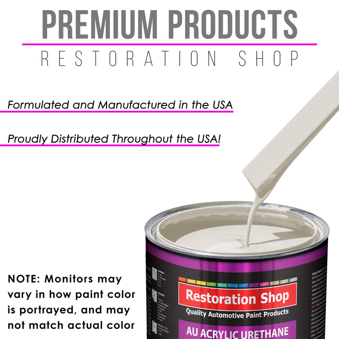 Pure White Acrylic Urethane Auto Paint - Complete Quart Paint Kit - Professional Single Stage Gloss Automotive Car Truck Coating 4:1 Mix Ratio 2.8 VOC