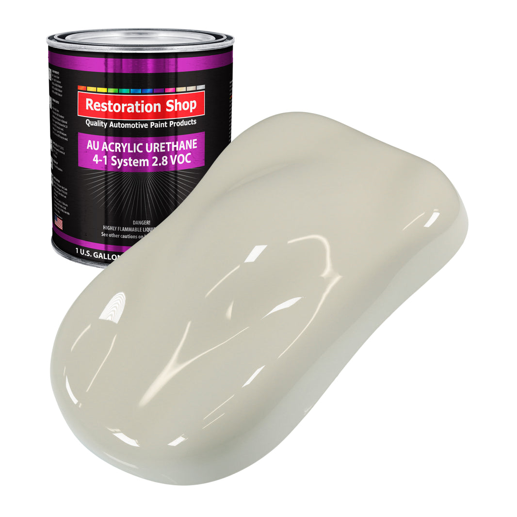 Spinnaker White Acrylic Urethane Auto Paint - Gallon Paint Color Only - Professional Single Stage High Gloss Automotive, Car, Truck Coating, 2.8 VOC