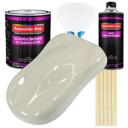 Spinnaker White Acrylic Urethane Auto Paint - Complete Gallon Paint Kit - Professional Single Stage Automotive Car Truck Coating 4:1 Mix Ratio 2.8 VOC