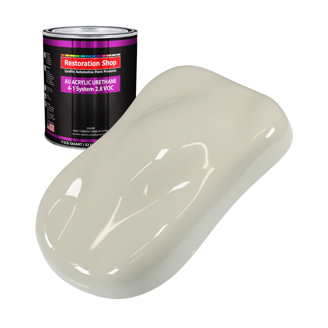 Spinnaker White Acrylic Urethane Auto Paint - Quart Paint Color Only - Professional Single Stage High Gloss Automotive, Car, Truck Coating, 2.8 VOC