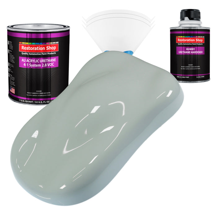 Fleet White Acrylic Urethane Auto Paint (Complete Quart Paint Kit) Professional Single Stage Gloss Automotive Car Truck Coating, 4:1 Mix Ratio 2.8 VOC