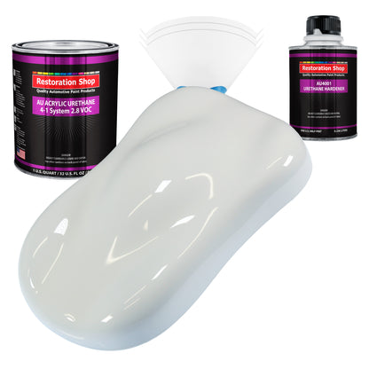 Cameo White Acrylic Urethane Auto Paint (Complete Quart Paint Kit) Professional Single Stage Gloss Automotive Car Truck Coating, 4:1 Mix Ratio 2.8 VOC
