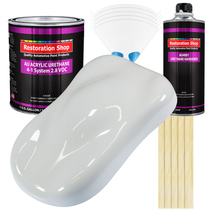 Championship White Acrylic Urethane Auto Paint - Complete Gallon Paint Kit - Professional Single Stage Automotive Car Coating, 4:1 Mix Ratio 2.8 VOC