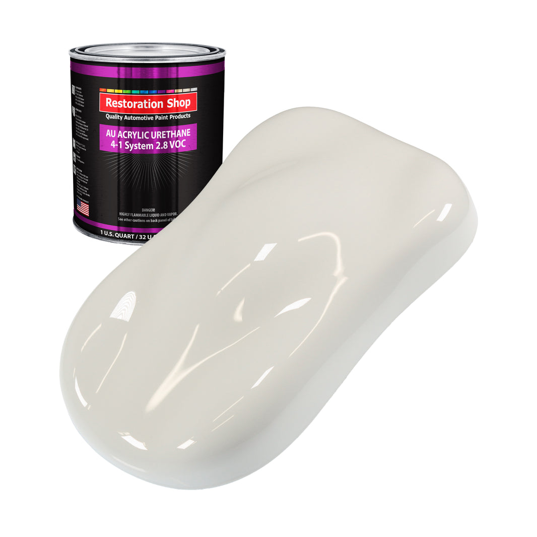 Wispy White Acrylic Urethane Auto Paint - Quart Paint Color Only - Professional Single Stage High Gloss Automotive, Car, Truck Coating, 2.8 VOC