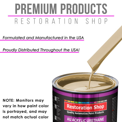 Ivory Acrylic Urethane Auto Paint - Gallon Paint Color Only - Professional Single Stage High Gloss Automotive, Car, Truck Coating, 2.8 VOC
