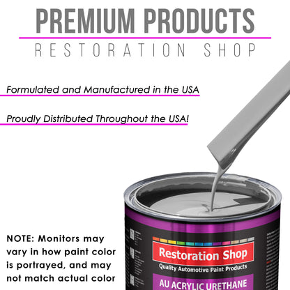 Mesa Gray Acrylic Urethane Auto Paint - Quart Paint Color Only - Professional Single Stage High Gloss Automotive, Car, Truck Coating, 2.8 VOC