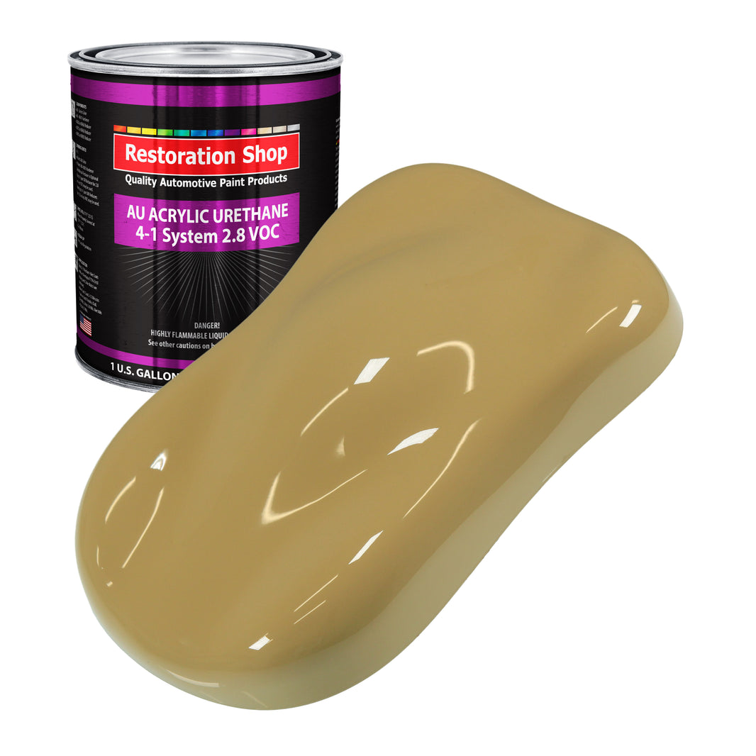 Buckskin Tan Acrylic Urethane Auto Paint - Gallon Paint Color Only - Professional Single Stage High Gloss Automotive, Car, Truck Coating, 2.8 VOC