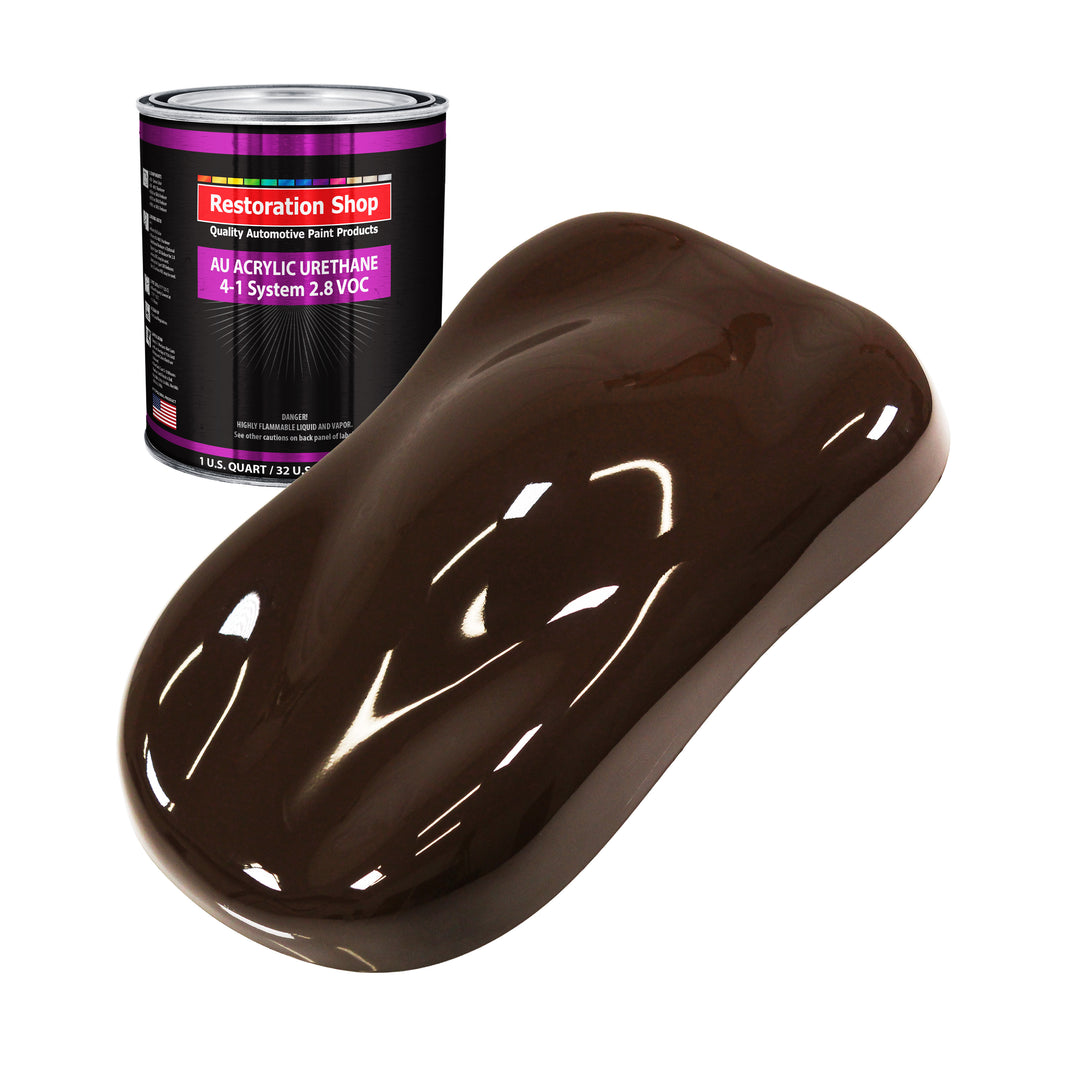 Dakota Brown Acrylic Urethane Auto Paint - Quart Paint Color Only - Professional Single Stage High Gloss Automotive, Car, Truck Coating, 2.8 VOC