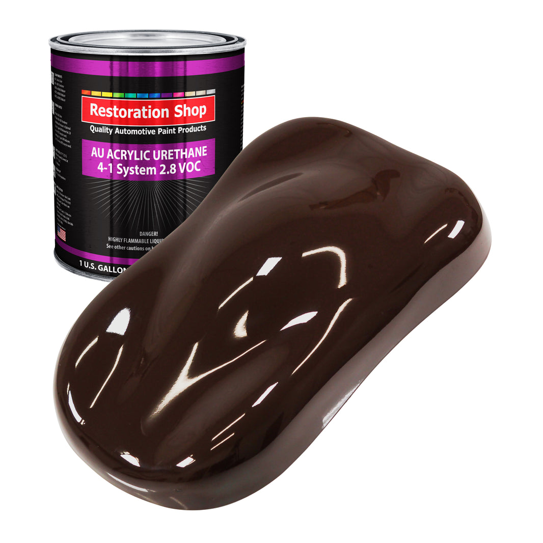 Dark Brown Acrylic Urethane Auto Paint - Gallon Paint Color Only - Professional Single Stage High Gloss Automotive, Car, Truck Coating, 2.8 VOC