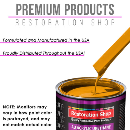 School Bus Yellow Acrylic Urethane Auto Paint - Gallon Paint Color Only - Professional Single Stage High Gloss Automotive, Car, Truck Coating, 2.8 VOC