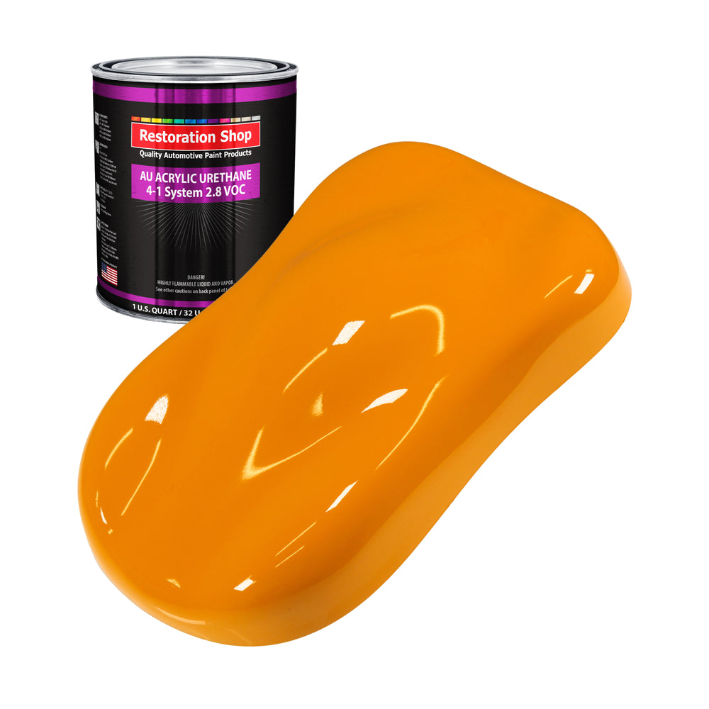 Speed Yellow Acrylic Urethane Auto Paint - Quart Paint Color Only - Professional Single Stage High Gloss Automotive, Car, Truck Coating, 2.8 VOC