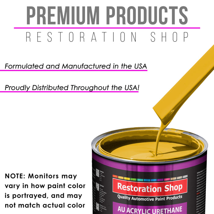 Canary Yellow Acrylic Urethane Auto Paint - Complete Gallon Paint Kit - Professional Single Stage Automotive Car Truck Coating, 4:1 Mix Ratio 2.8 VOC