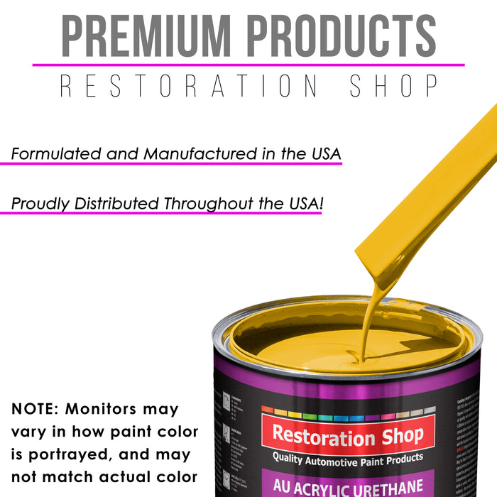 Indy Yellow Acrylic Urethane Auto Paint - Gallon Paint Color Only - Professional Single Stage High Gloss Automotive, Car, Truck Coating, 2.8 VOC