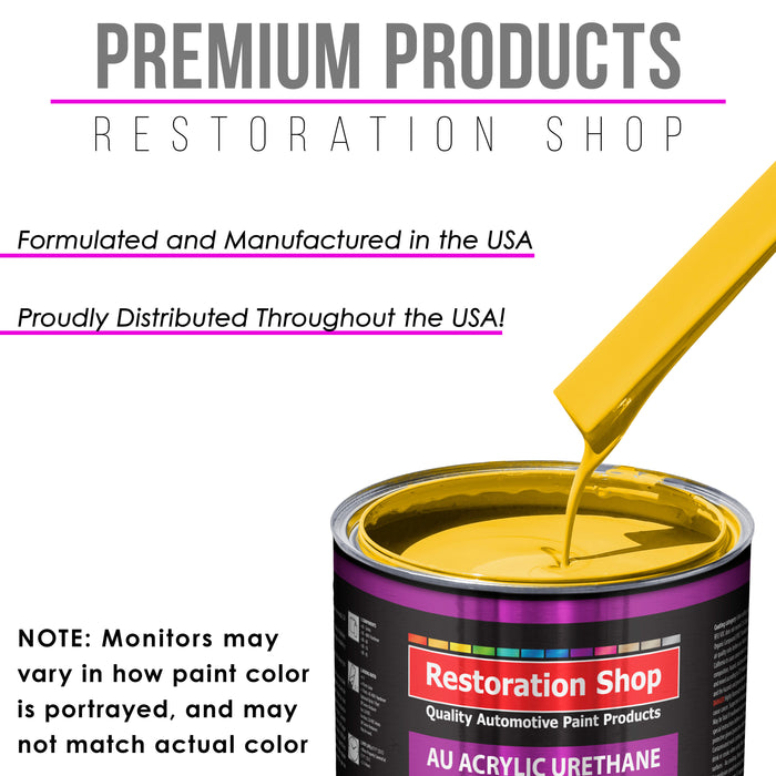 Sunshine Yellow Acrylic Urethane Auto Paint - Gallon Paint Color Only - Professional Single Stage High Gloss Automotive, Car, Truck Coating, 2.8 VOC