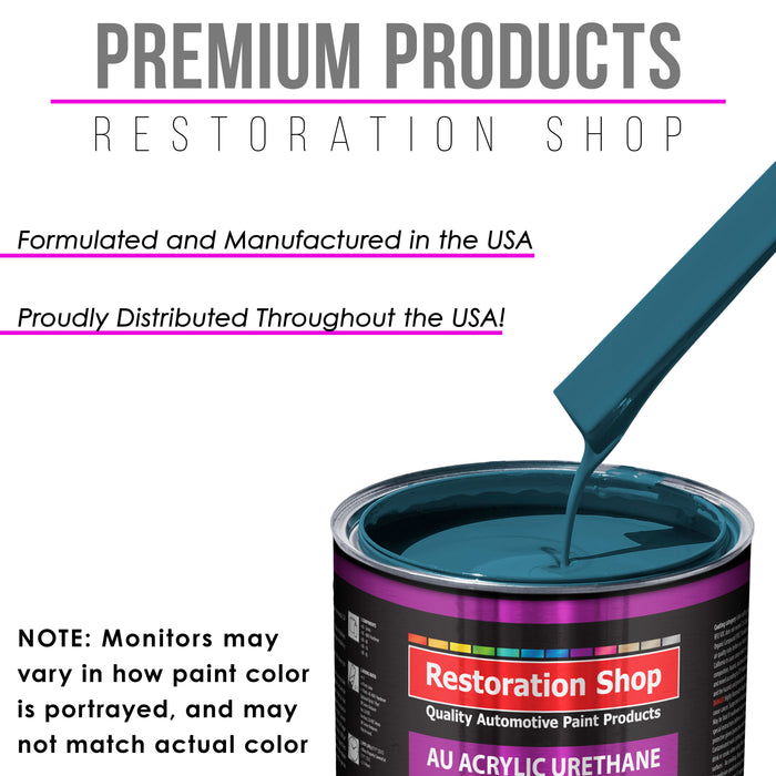 Medium Blue Acrylic Urethane Auto Paint - Gallon Paint Color Only - Professional Single Stage High Gloss Automotive, Car, Truck Coating, 2.8 VOC