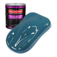 Medium Blue Acrylic Urethane Auto Paint - Gallon Paint Color Only - Professional Single Stage High Gloss Automotive, Car, Truck Coating, 2.8 VOC
