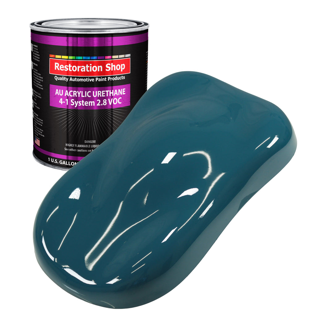 Transport Blue Acrylic Urethane Auto Paint - Gallon Paint Color Only - Professional Single Stage High Gloss Automotive, Car, Truck Coating, 2.8 VOC