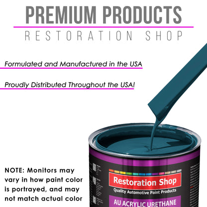 Transport Blue Acrylic Urethane Auto Paint - Complete Quart Paint Kit - Professional Single Stage Automotive Car Truck Coating, 4:1 Mix Ratio 2.8 VOC