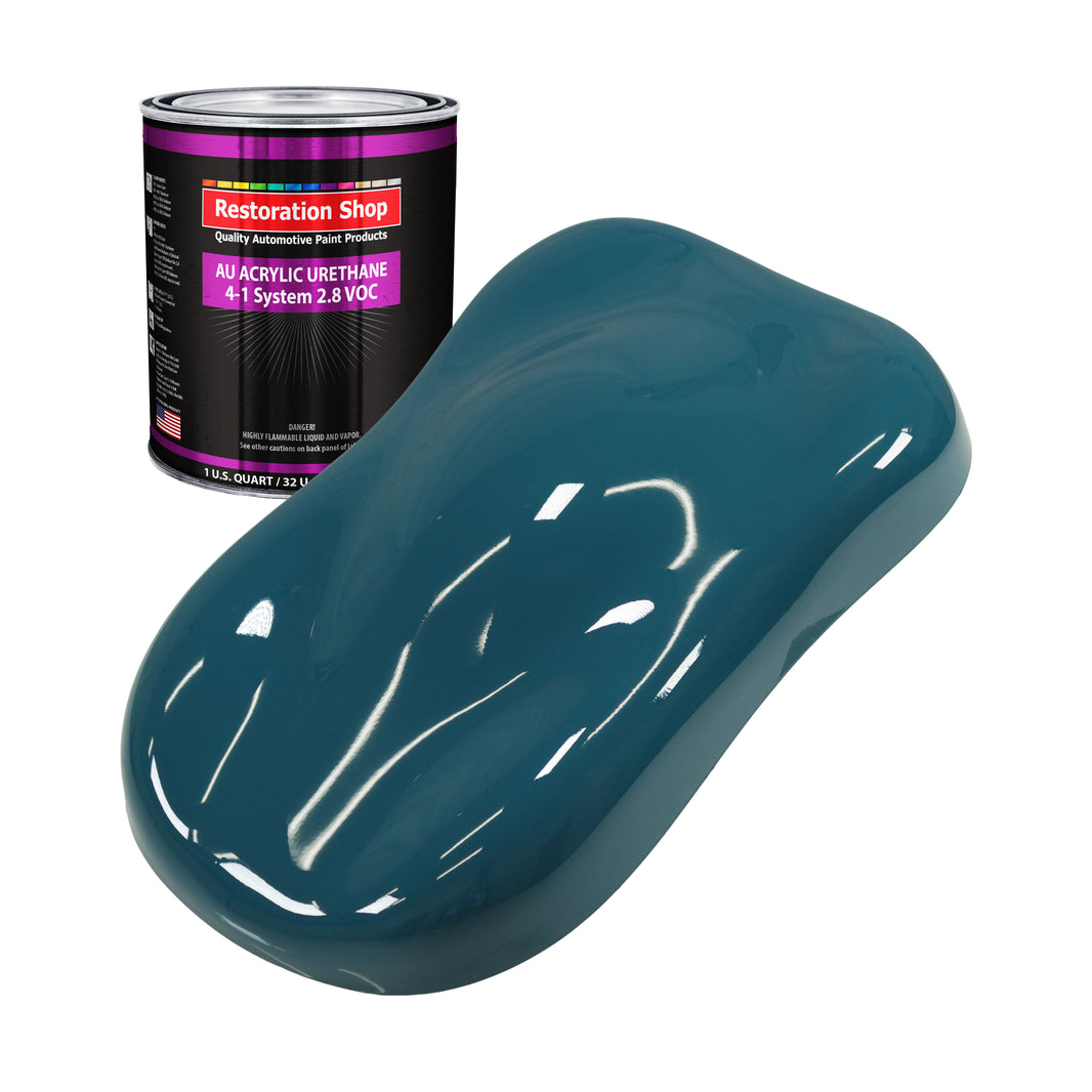 Transport Blue Acrylic Urethane Auto Paint - Quart Paint Color Only - Professional Single Stage High Gloss Automotive, Car, Truck Coating, 2.8 VOC