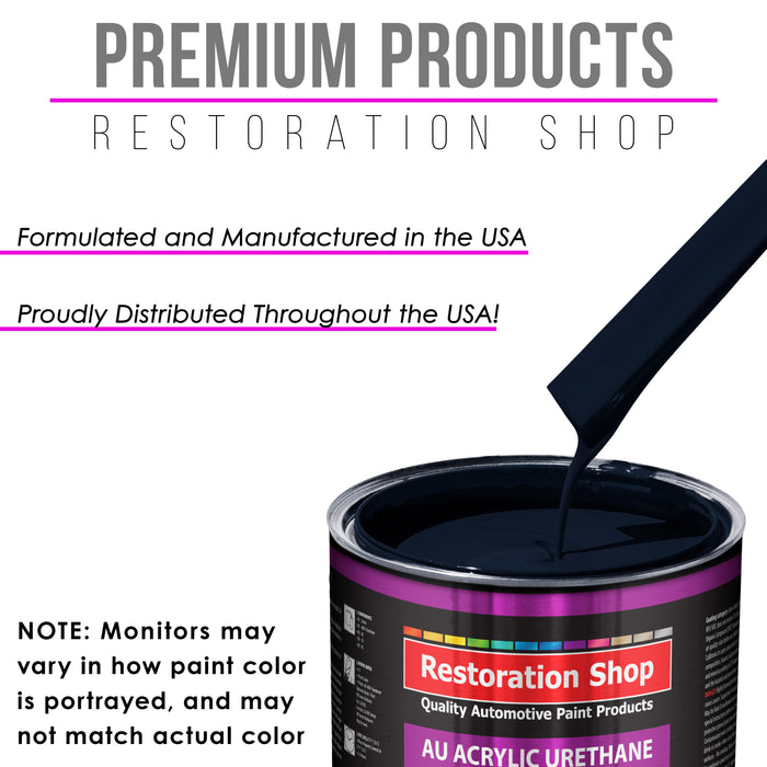 Midnight Blue Acrylic Urethane Auto Paint - Gallon Paint Color Only - Professional Single Stage High Gloss Automotive, Car, Truck Coating, 2.8 VOC