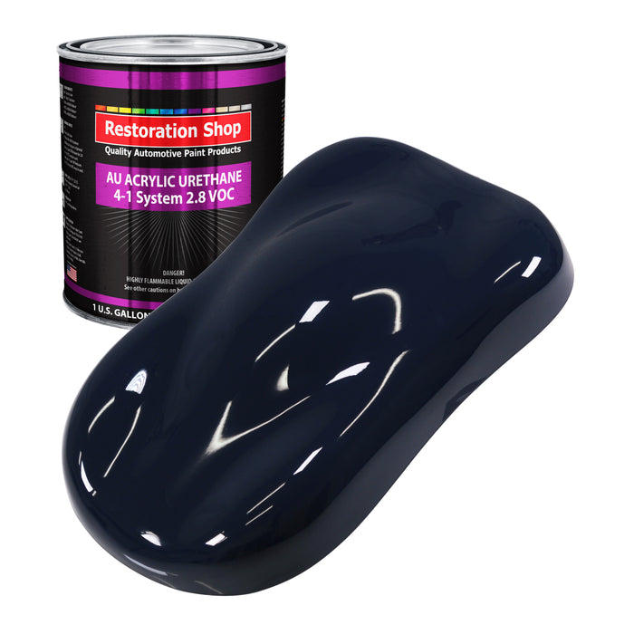 Midnight Blue Acrylic Urethane Auto Paint - Gallon Paint Color Only - Professional Single Stage High Gloss Automotive, Car, Truck Coating, 2.8 VOC