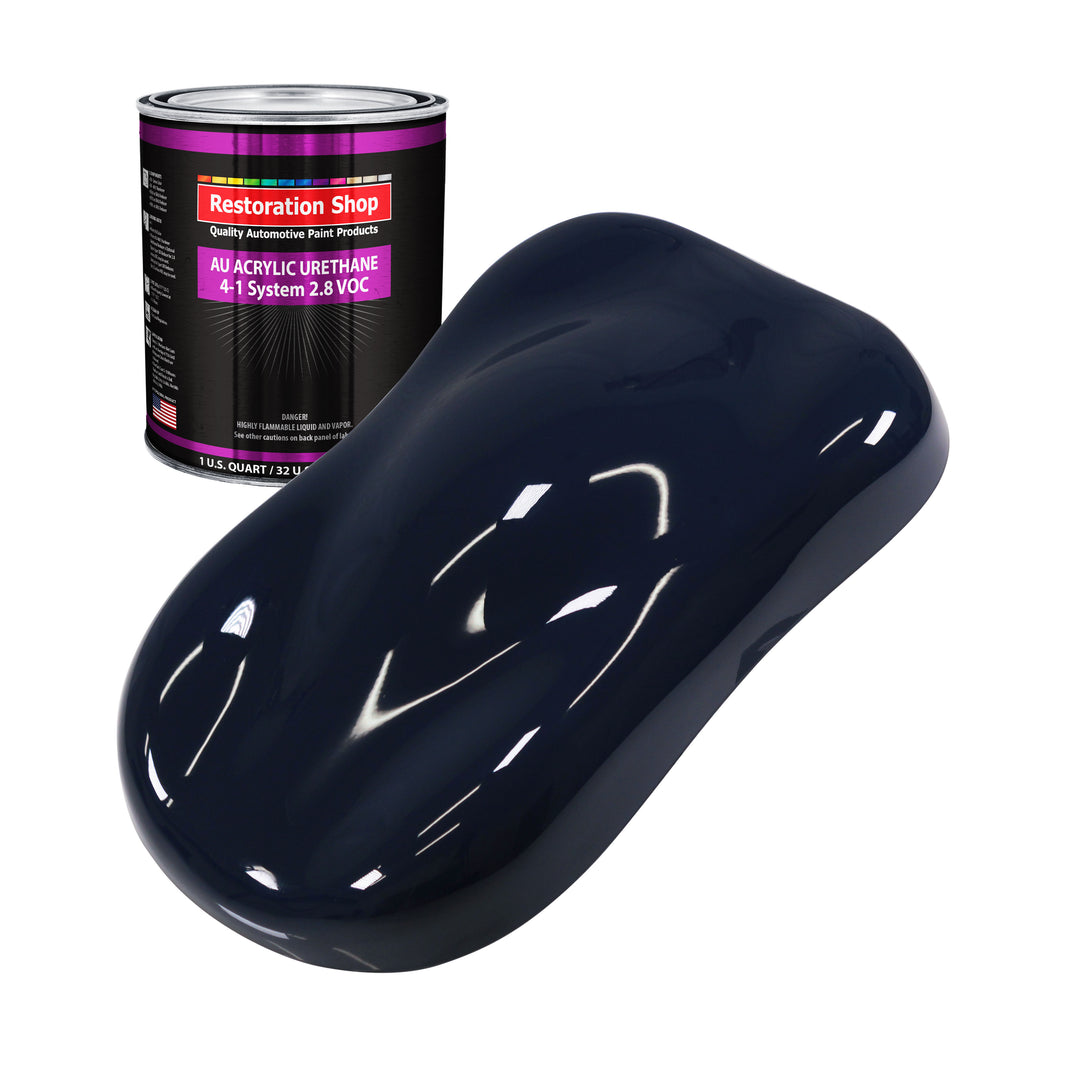 Midnight Blue Acrylic Urethane Auto Paint - Quart Paint Color Only - Professional Single Stage High Gloss Automotive, Car, Truck Coating, 2.8 VOC