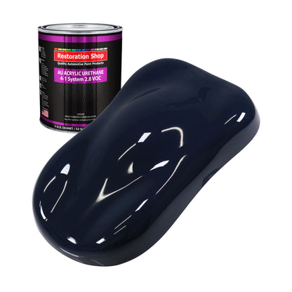 Midnight Blue Acrylic Urethane Auto Paint - Quart Paint Color Only - Professional Single Stage High Gloss Automotive, Car, Truck Coating, 2.8 VOC