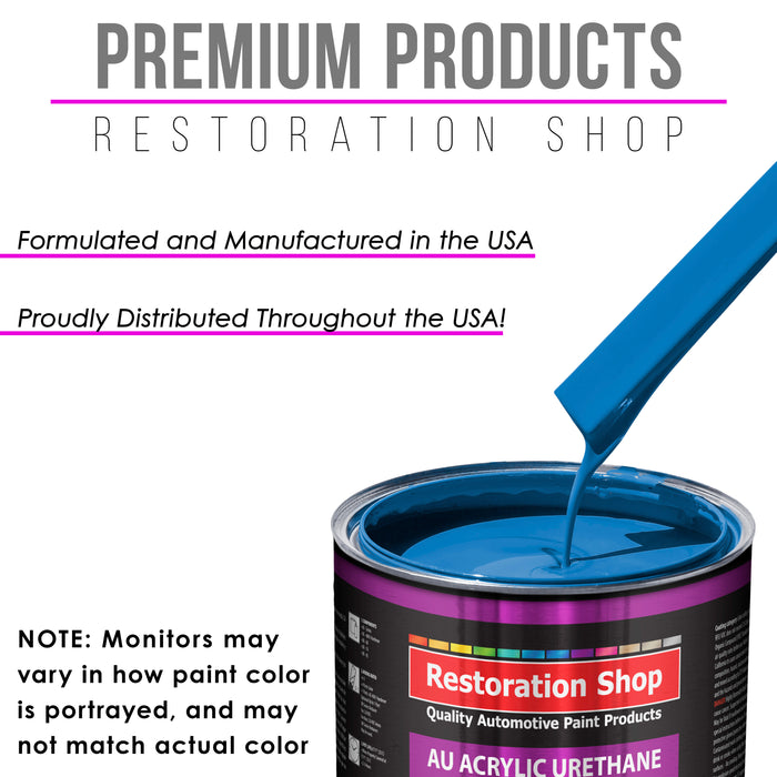 Speed Blue Acrylic Urethane Auto Paint - Quart Paint Color Only - Professional Single Stage High Gloss Automotive, Car, Truck Coating, 2.8 VOC