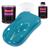 Petty Blue Acrylic Urethane Auto Paint - Complete Quart Paint Kit - Professional Single Stage Gloss Automotive Car Truck Coating 4:1 Mix Ratio 2.8 VOC