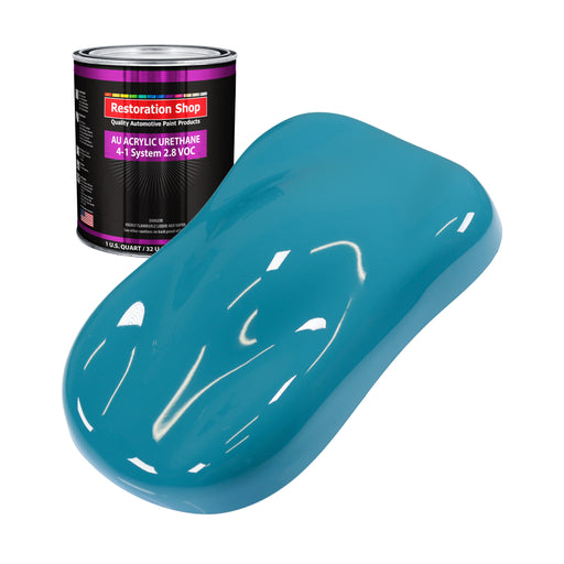 Petty Blue Acrylic Urethane Auto Paint - Quart Paint Color Only - Professional Single Stage High Gloss Automotive, Car, Truck Coating, 2.8 VOC