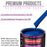 Reflex Blue Acrylic Urethane Auto Paint - Complete Gallon Paint Kit - Professional Single Stage Automotive Car Truck Coating, 4:1 Mix Ratio 2.8 VOC