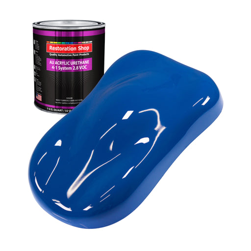Reflex Blue Acrylic Urethane Auto Paint - Quart Paint Color Only - Professional Single Stage High Gloss Automotive, Car, Truck Coating, 2.8 VOC