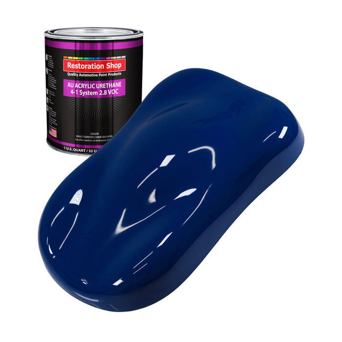 Marine Blue Acrylic Urethane Auto Paint - Quart Paint Color Only - Professional Single Stage High Gloss Automotive, Car, Truck Coating, 2.8 VOC