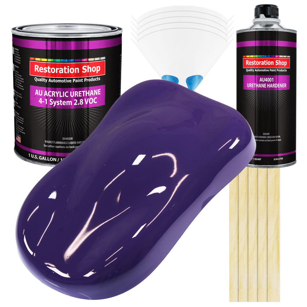 Mystical Purple Acrylic Urethane Auto Paint - Complete Gallon Paint Kit - Professional Single Stage Automotive Car Truck Coating 4:1 Mix Ratio 2.8 VOC