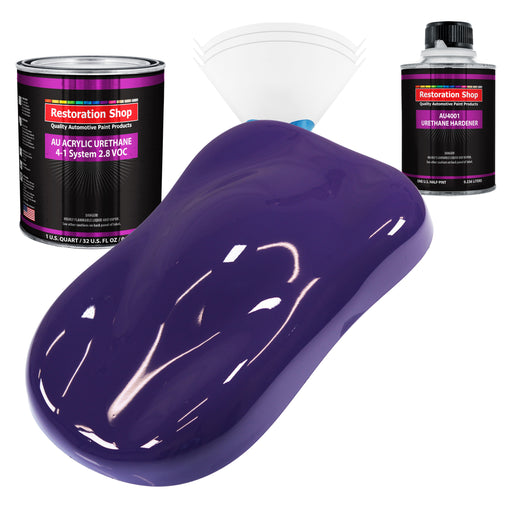 Mystical Purple Acrylic Urethane Auto Paint - Complete Quart Paint Kit - Professional Single Stage Automotive Car Truck Coating, 4:1 Mix Ratio 2.8 VOC