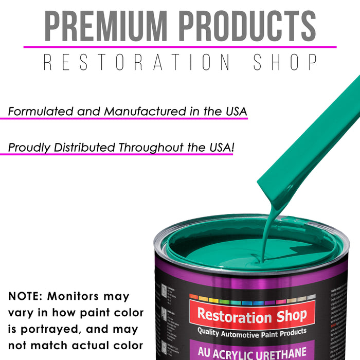 Tropical Turquoise Acrylic Urethane Auto Paint - Complete Gallon Paint Kit - Professional Single Stage Automotive Car Coating, 4:1 Mix Ratio 2.8 VOC