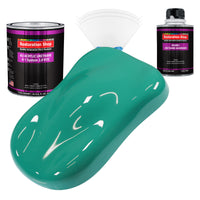 Tropical Turquoise Acrylic Urethane Auto Paint - Complete Quart Paint Kit - Professional Single Stage Automotive Car Coating, 4:1 Mix Ratio 2.8 VOC