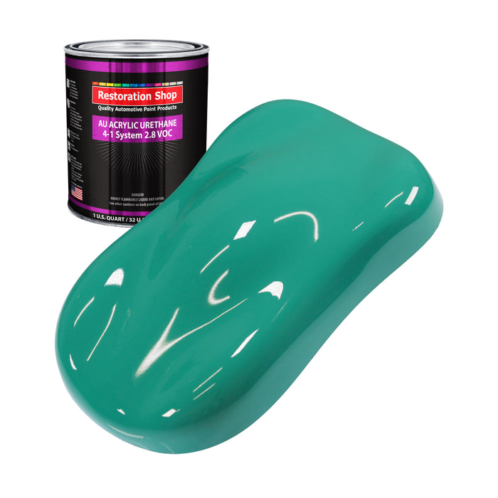 Tropical Turquoise Acrylic Urethane Auto Paint - Quart Paint Color Only - Professional Single Stage High Gloss Automotive, Car, Truck Coating, 2.8 VOC