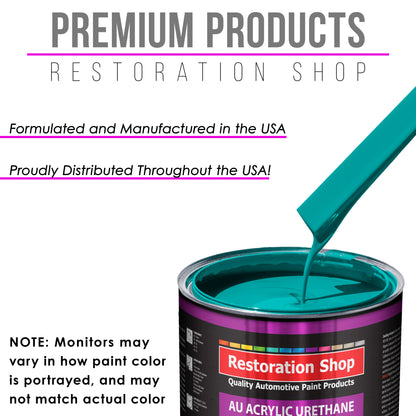 Deep Aqua Acrylic Urethane Auto Paint - Quart Paint Color Only - Professional Single Stage High Gloss Automotive, Car, Truck Coating, 2.8 VOC