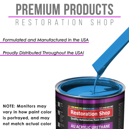 Grabber Blue Acrylic Urethane Auto Paint - Quart Paint Color Only - Professional Single Stage High Gloss Automotive, Car, Truck Coating, 2.8 VOC