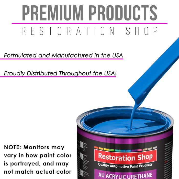 Coastal Highway Blue Acrylic Urethane Auto Paint - Quart Paint Color Only - Professional Single Stage High Gloss Automotive Car Truck Coating, 2.8 VOC