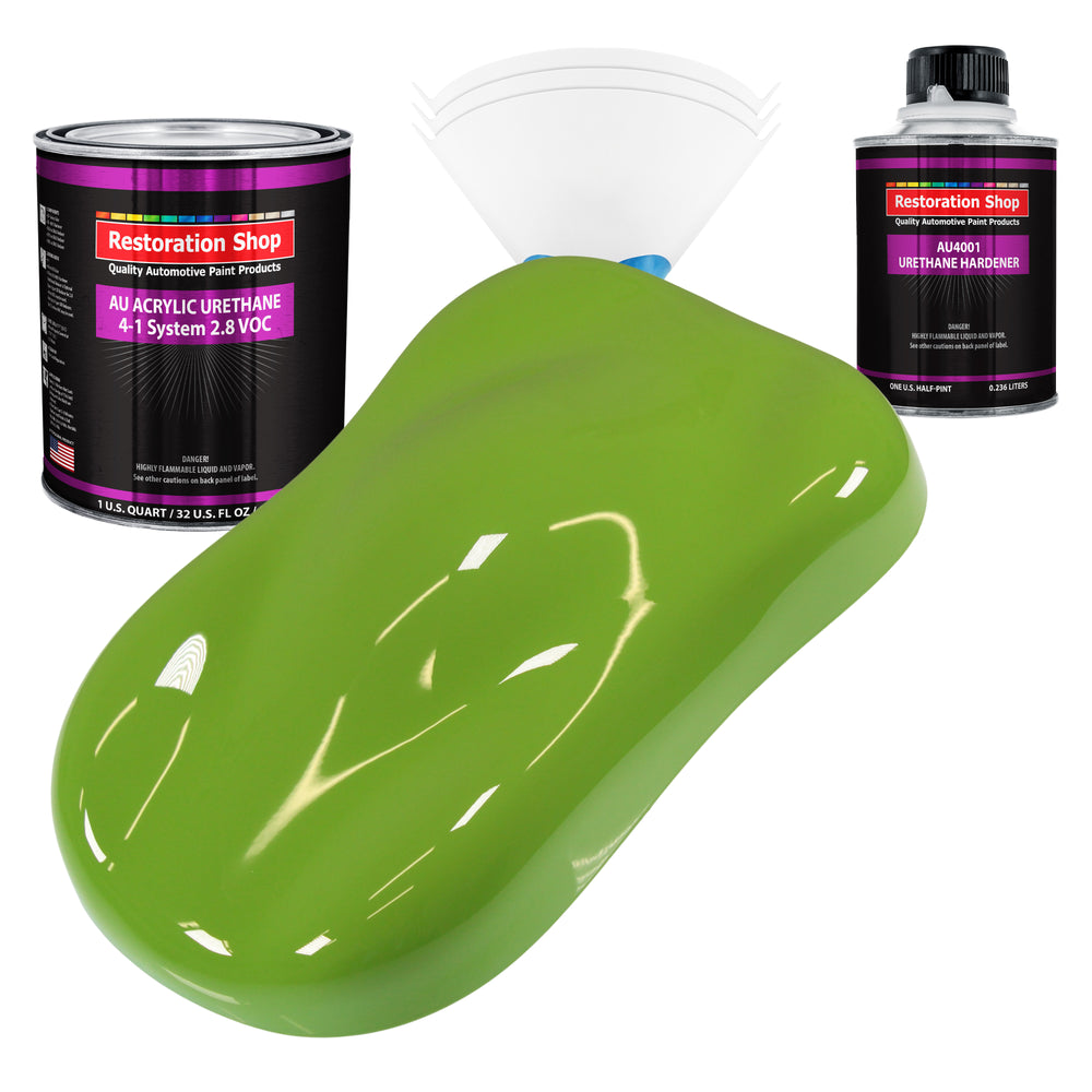 Sublime Green Acrylic Urethane Auto Paint - Complete Quart Paint Kit - Professional Single Stage Automotive Car Truck Coating, 4:1 Mix Ratio 2.8 VOC