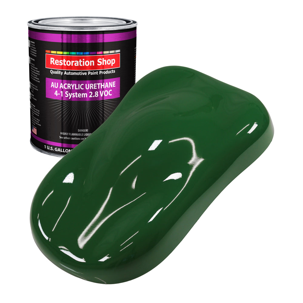 Speed Green Acrylic Urethane Auto Paint - Gallon Paint Color Only - Professional Single Stage High Gloss Automotive, Car, Truck Coating, 2.8 VOC